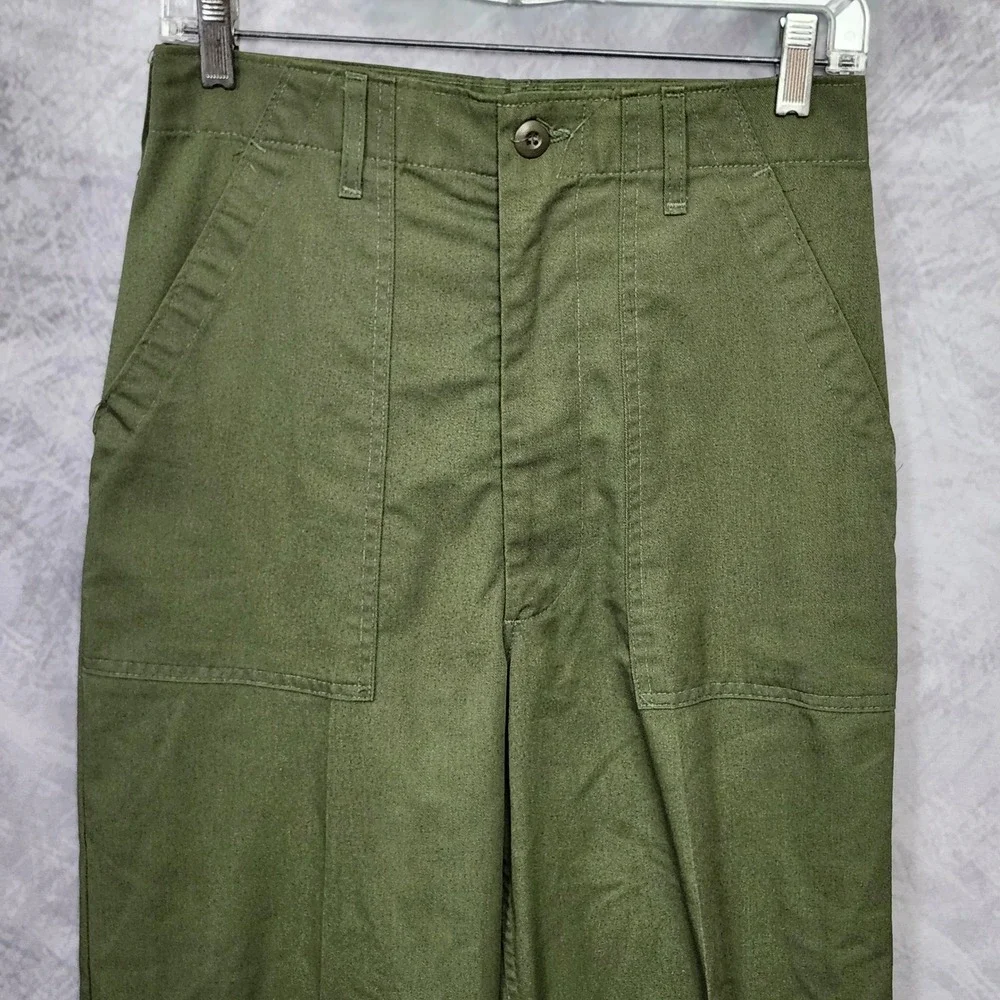 Vintage 70s OG 507 Pants 30x35 (29x33) US Military Utility Fatigue Trousers